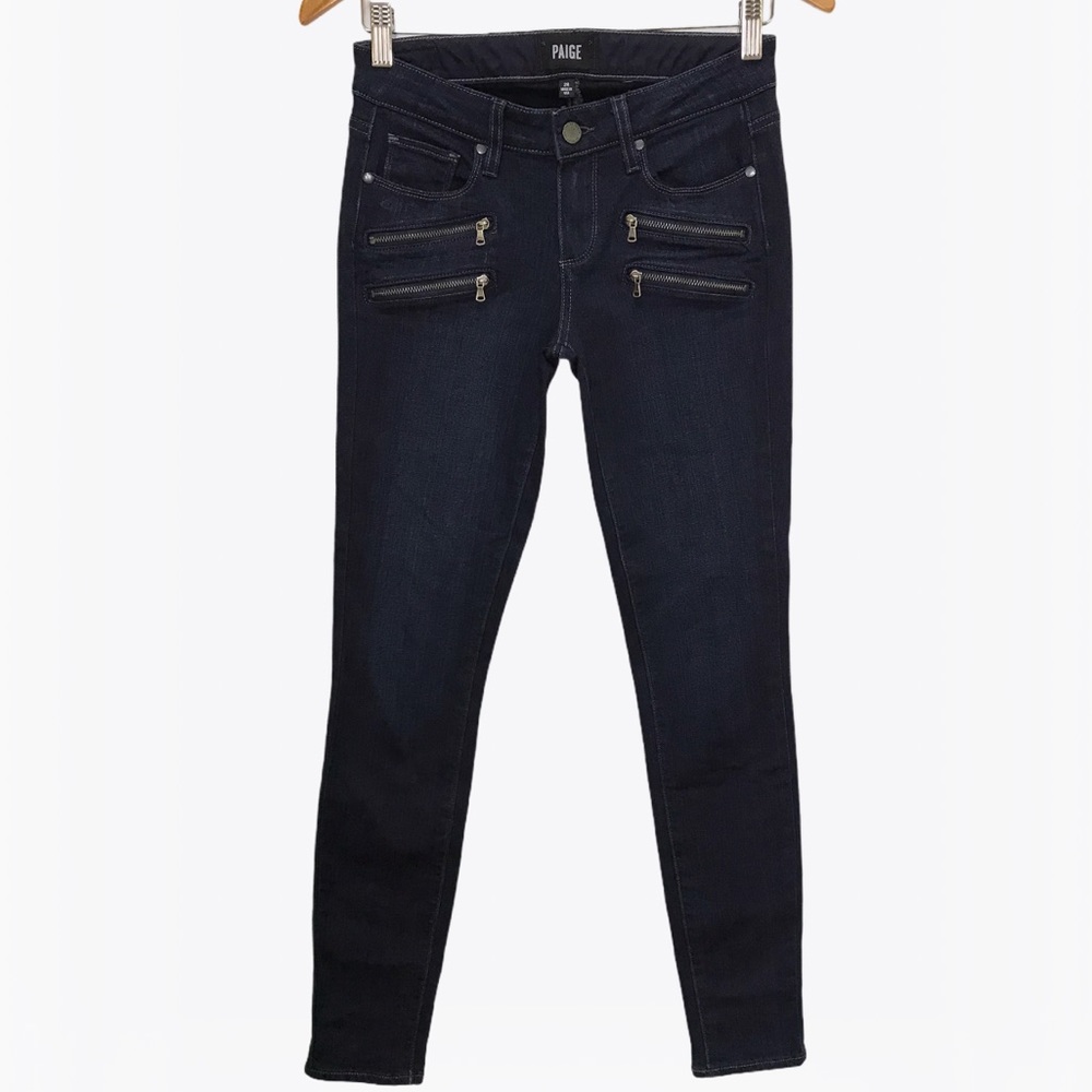 PAIGE Edgemont Moto Skinny Women’s Jeans - Size: 26 - Picture 6 of 17
